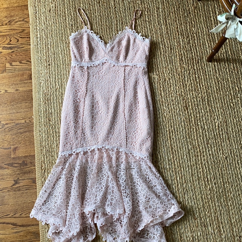 Nicholas rose guipure lace evening dress size 8